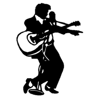 Elvis singing decal 709