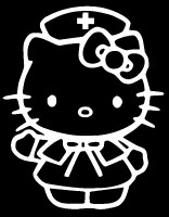 HK Nurse RN Car Window Decal