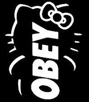 HK OBEY Diecut Decal