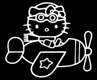 HK Plane Pilot Sticker