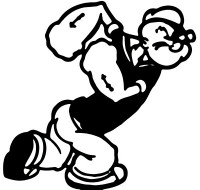 Diecut Popeye Sticker 2932