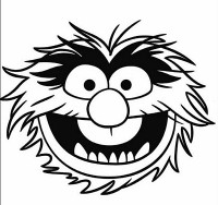 Muppet Cookie Monster Die Cut Sticker