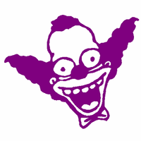 Krusty head Simpsons decal