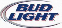 Bud Light Oval Decal White Bud Light Oval Decal White