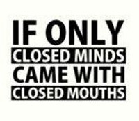 Closed Minds came with Closed Mouths die cut decal Closed Minds came with Closed Mouths die cut decal