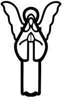 Angel in Prayer Decal 4