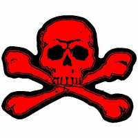 Color Skull and Crosbones Decal 1804
