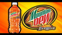 mountain dew LIVEWIRE LOGO and bottle sticker