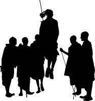 African Faces Africa Decal 05