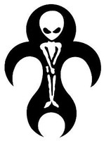 Alien Cross Diecut Vinyl Decal Alien Cross Diecut Vinyl Decal