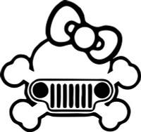 Jeep Kitty Skull Jeep Decal Jeep Kitty Skull Jeep Decal