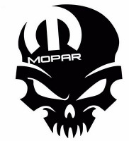 MOPAR SKULL DIE CUT DECAL