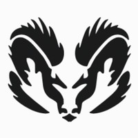 Ram Head with Flames 2