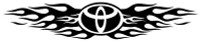 Toyota Flames Decal Toyota Flames Decal