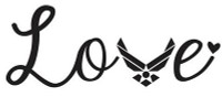 Air Force Love Die Cut Decal Car Window Decal Air Force Love Die Cut Decal Car Window Decal