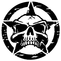 US ARMY star gore skull DECAL