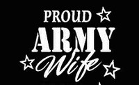 PROUD Military Stickers ARMY WIFE