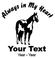 Horse Always in My Heart Decals