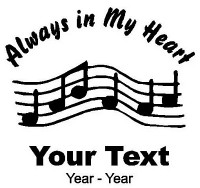Musician Always in My Heart Decals