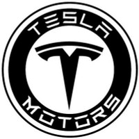TESLA MOTORS B&W ROUND ELON STICKER
