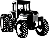 Tractor Vinyl Wall or Window Decal Sticker