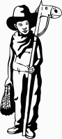 Cowboy Kids Diecut Vinyl Decal Sticker 3 Cowboy Kids Diecut Vinyl Decal Sticker 3