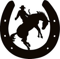 Horseshoe cowboy western decal 3