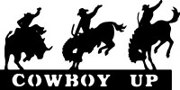John cowboy up western decal 016
