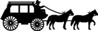 Stagecoach cowboy western decal 3