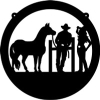 horse and cowboy & cowgirl