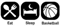 Eat Sleep Play BASKETBALL Die cut Vinyl Decal Eat Sleep Play BASKETBALL Die cut Vinyl Decal