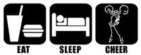 Eat Sleep Play CHEER Die cut Vinyl Decal