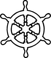 Boat Wheel Die Cut Decal