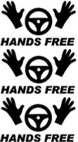 HANDS FREE TESLA ELON DECALS THREE