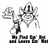 Leave Em Wet Firefighter Decal