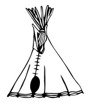 Teepee 1 Adhesive Car Decal Teepee 1 Adhesive Car Decal