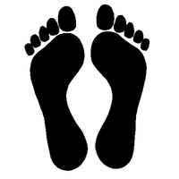 Human feet decal 524