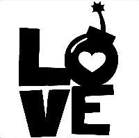 Love Bomb Funny Decal Sticker