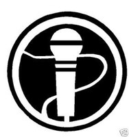 Microphone music decal