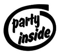 Party Inside Diecut Vinyl Decal Party Inside Diecut Vinyl Decal