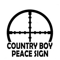 COUNTRY BOY PEACE SIGN REBEL DECAL COUNTRY BOY PEACE SIGN REBEL DECAL