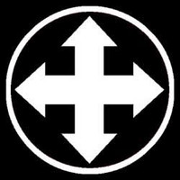 racist rebel sticker arrow cross