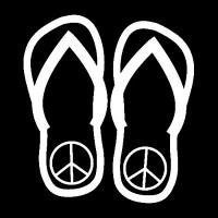 Flip Flop Decals with Peace Signs