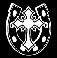 Horseshoe and Cross Window Decal Sticker