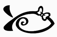 Jesus Fish with Bow Die Cut Decal