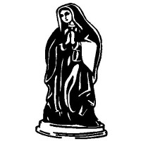 Mary statue vinyl decal 739