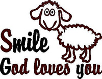 SMILE GOD Loves You Die Cut Vinyl Decal Sticker SMILE GOD Loves You Die Cut Vinyl Decal Sticker