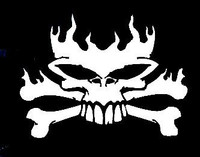 Skull Decal Sticker 3945