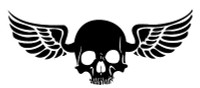 Skull with Wings Diecut Decal