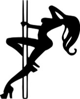 stripper pole funny car guy sticker